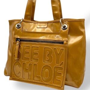 See By Chloe Glossy Amber Tote Bag